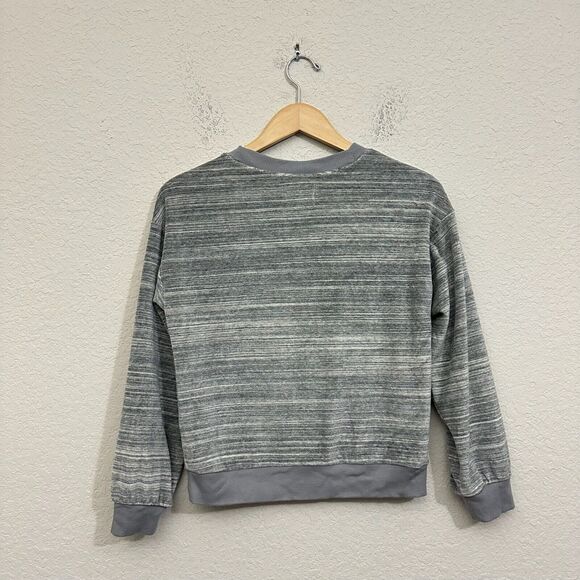 MWL MADEWELL W's Velour Space-Dyed Crew Neck Sweatshirt in Grey - Picture 7 of 11